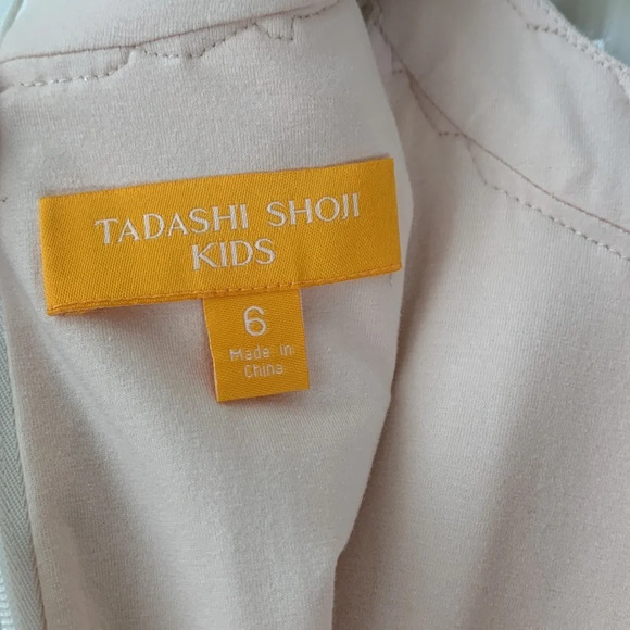 Tadashi Shoji Nissita Lace Tulle Dress Girl Size 6 Ivory/Blush - Picture 6 of 9
